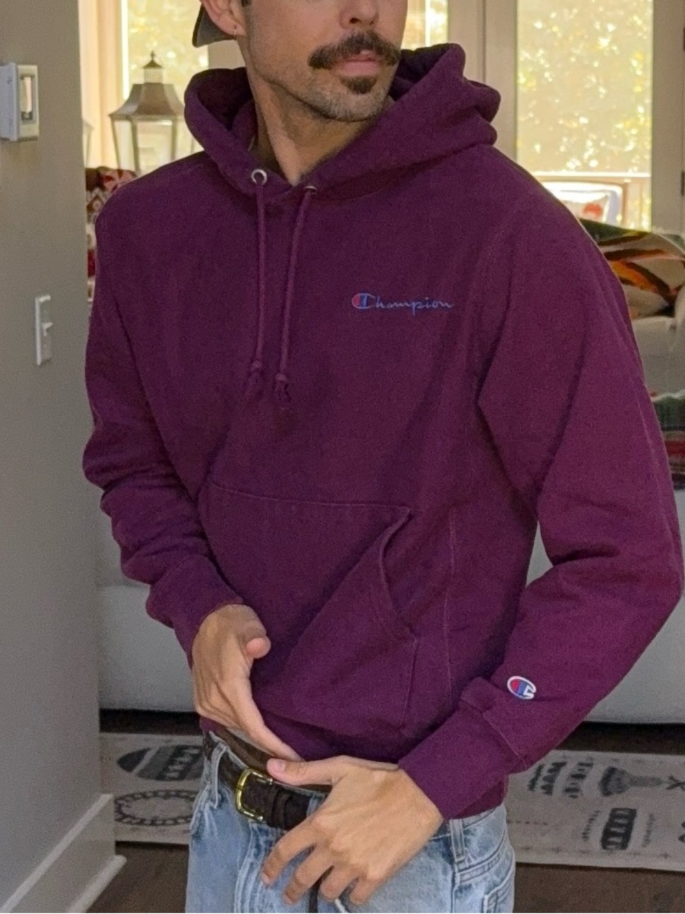 💜 Champion Reverse Weave Plum Hoodie
